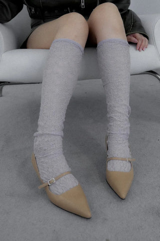 ribbon knee socks
