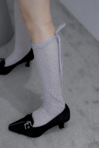 ribbon knee socks