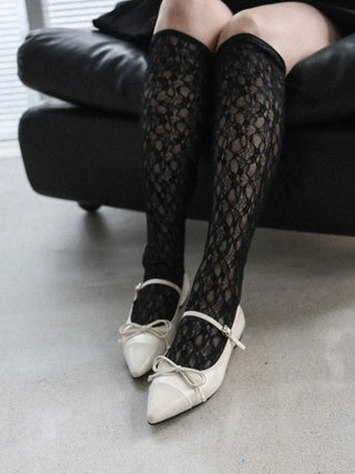 ribbon knee socks