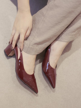 enamel slingback