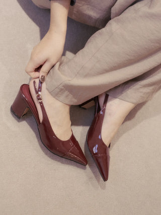 enamel slingback