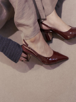 enamel slingback