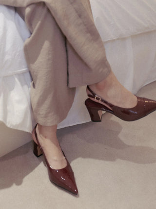 enamel slingback