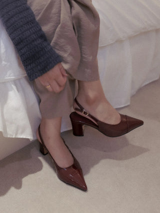 enamel slingback