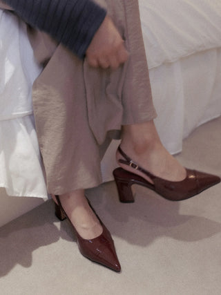 enamel slingback
