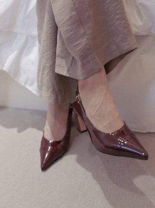 enamel slingback