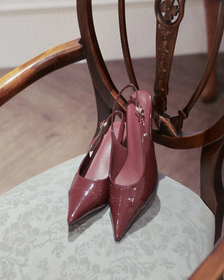 enamel slingback