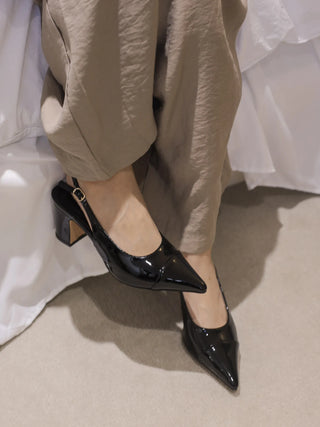 enamel slingback