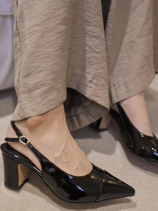 enamel slingback