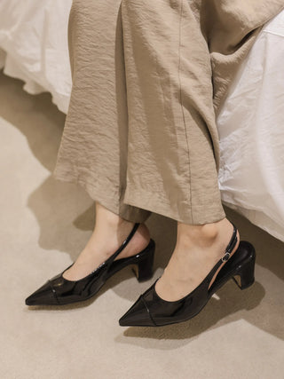 enamel slingback