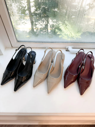enamel slingback