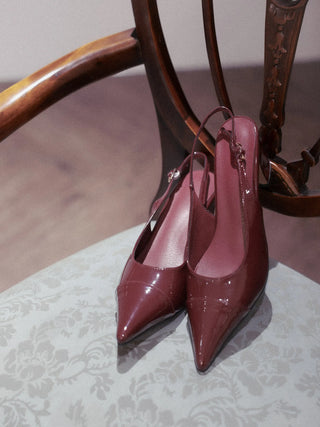 enamel slingback