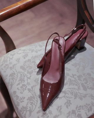 enamel slingback