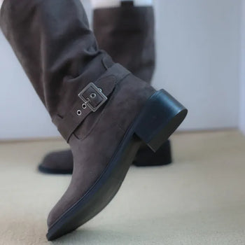 suede middle boots