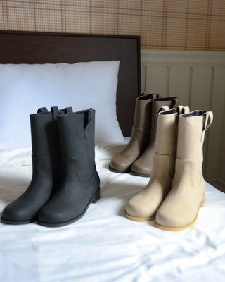 epaulette wood boots