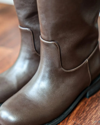 buckle long boots