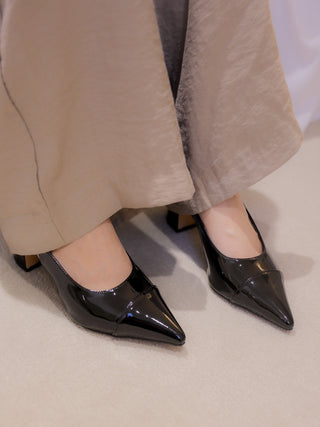 enamel stiletto heel