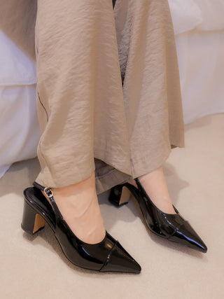 enamel stiletto heel