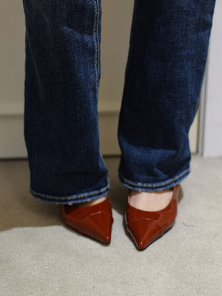 enamel stiletto heel