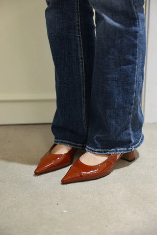 enamel stiletto heel