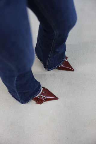 strap slingback heel