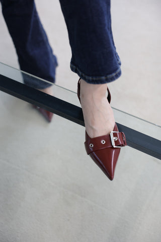 strap slingback heel