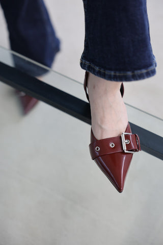 strap slingback heel