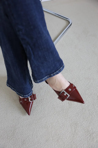 strap slingback heel