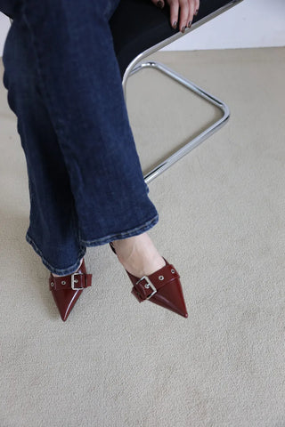 strap slingback heel