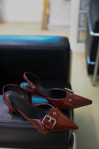 strap slingback heel