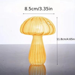 Glass Colorful Mushroom Vase