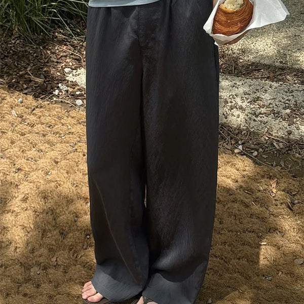 [2 colors] Cool Than Stripe Banding Pants