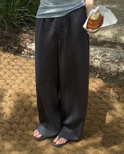 [2 colors] Cool Than Stripe Banding Pants