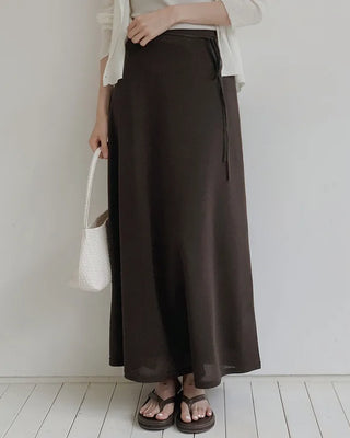 [3 colors] Long skirt