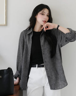 [4 colors] Organica Soft Grain Linen Shirt