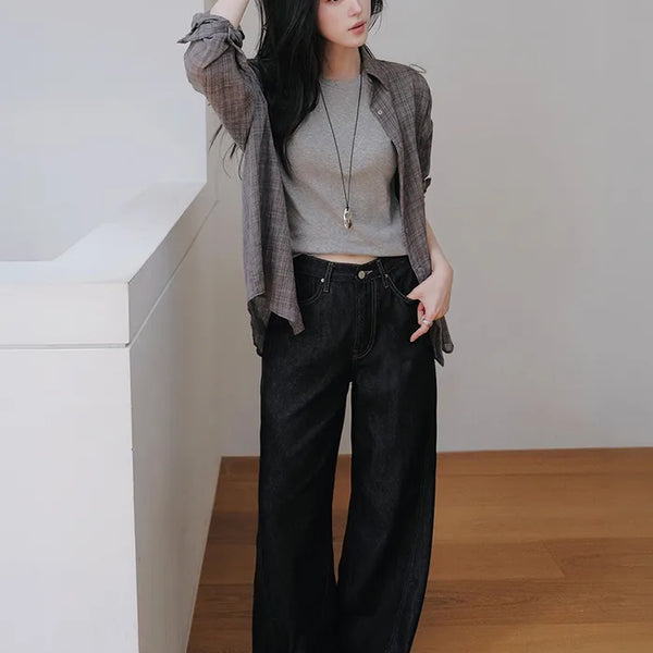 Summer Up Non-Fade Quality Low Denim Pants