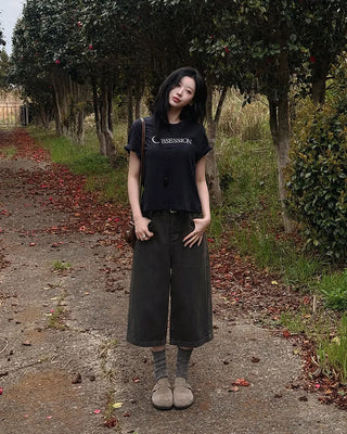[2 colors] Washed Pigment Dyed T-shirt