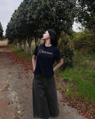 [2 colors] Washed Pigment Dyed T-shirt