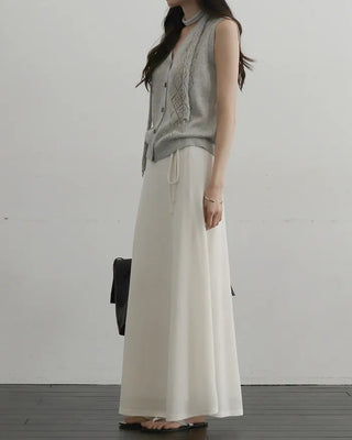 [3 colors] Long skirt