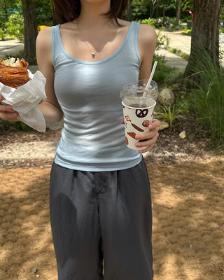 [2 colors] Cool Than Stripe Banding Pants