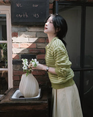 Soft color cardigan