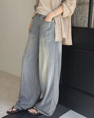 [Length selectable] Slow & Susie Chemistry Summer Wide Denim Pants