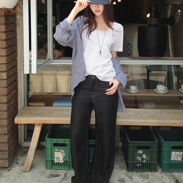 Slow & Susie Flow Fit Stain-Resistant Raw Denim Pants