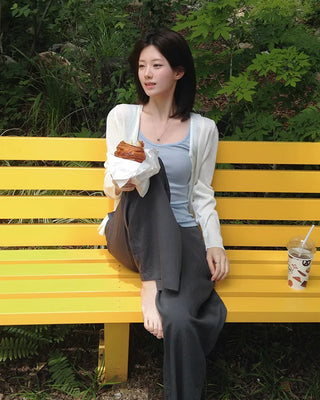 [2 colors] Cool Than Stripe Banding Pants