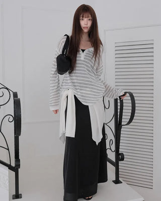 [3 colors] Long skirt
