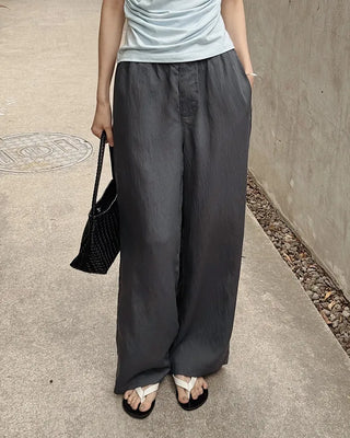 [2 colors] Cool Than Stripe Banding Pants