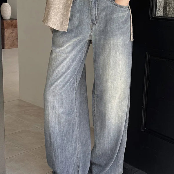 [Length selectable] Slow & Susie Chemistry Summer Wide Denim Pants