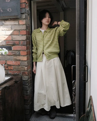 Soft color cardigan