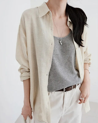 [4 colors] Organica Soft Grain Linen Shirt