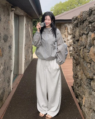 [2 colors] Cool Than Stripe Banding Pants